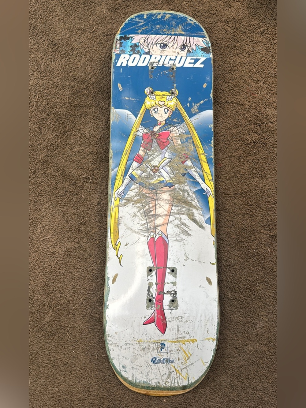 Sailor Girl Mixed Media Wall Deck in Blue, Yellow & Pink